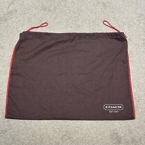 Coach Brown Red Drawstring Dust Bag Handbag